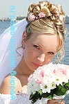 свадебная прическа волосы длинные/средние, невеста Наталья, свадьба 13 июня 2006